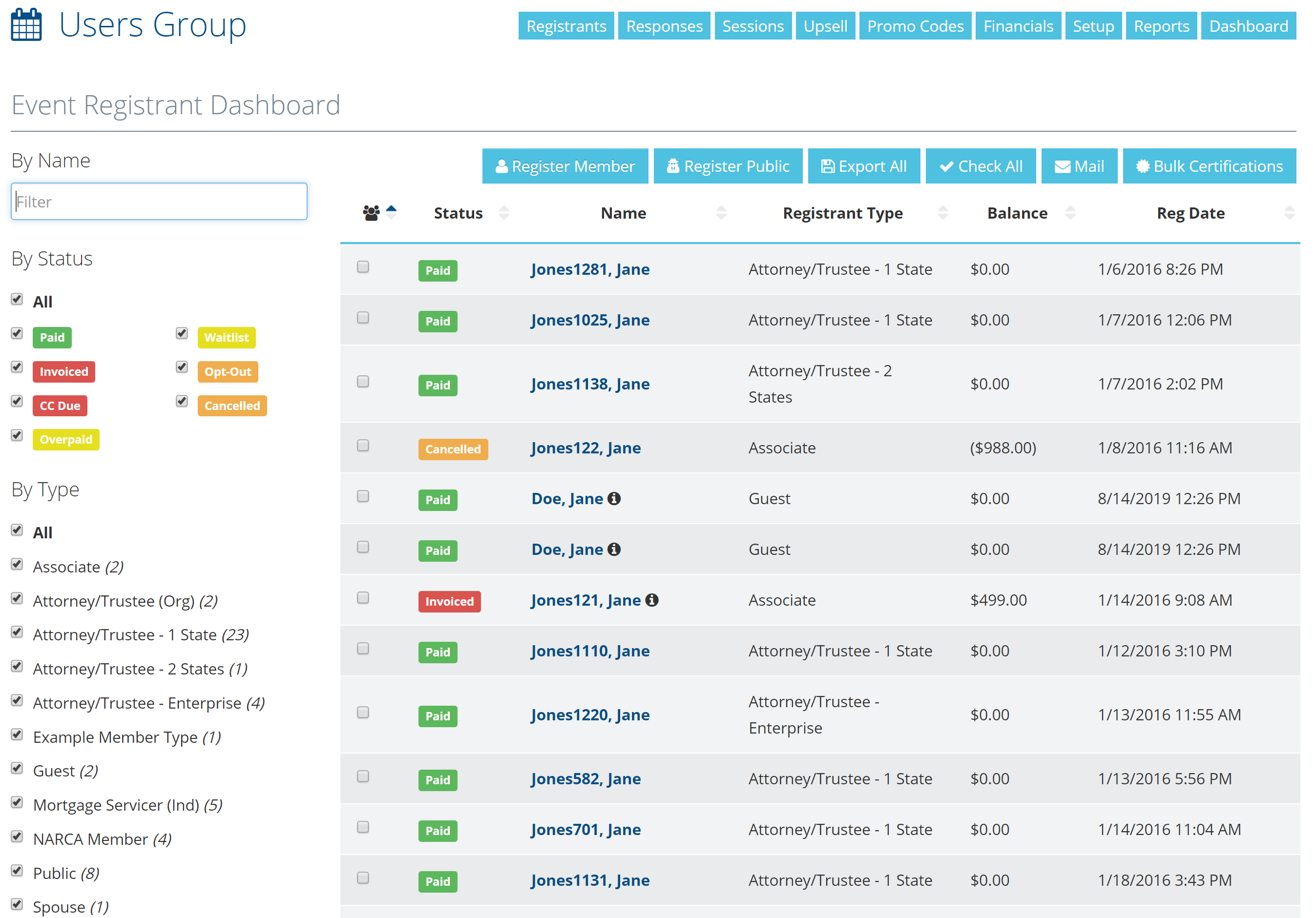 screenshot of Naylor AMS